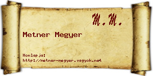 Metner Megyer névjegykártya